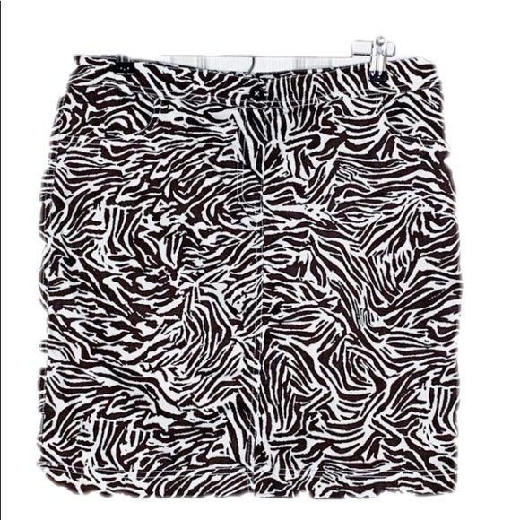 Chico's Dresses & Skirts - Chico's Brown & White Zebra Print Skirt size 12
